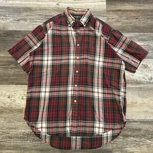 Ralph‎ Lauren Blake Shirt Red White Plaid Mens Large Button Down Vintage 90s Y2K